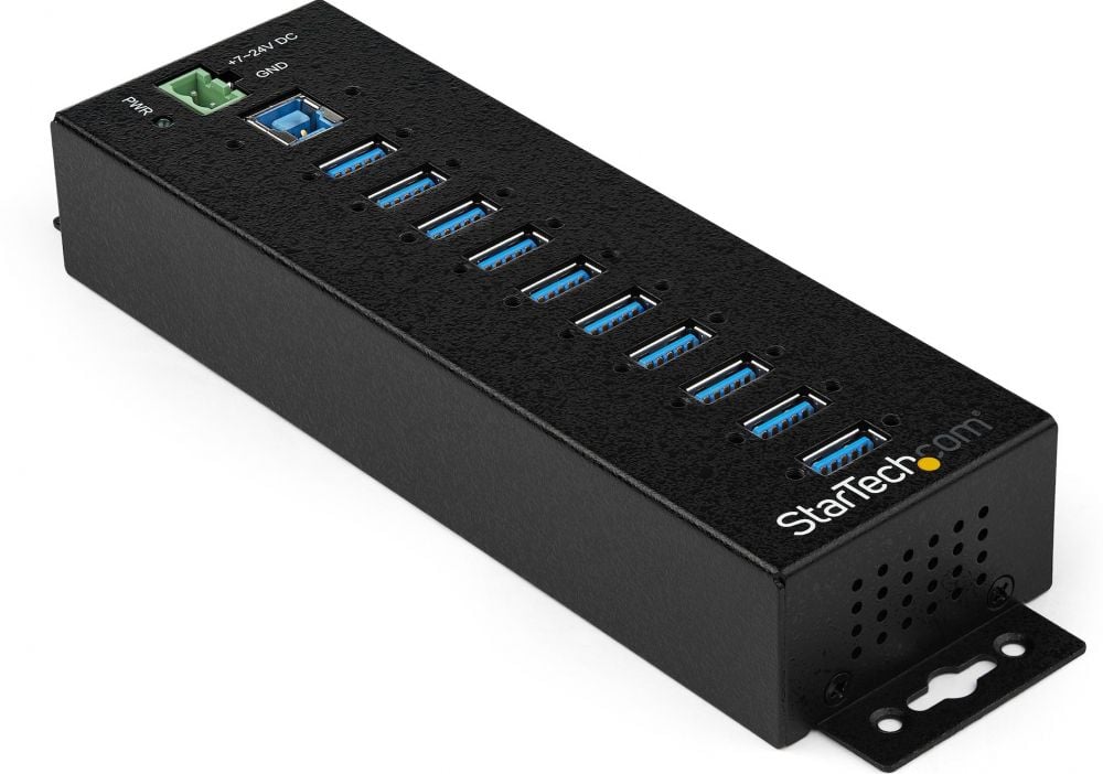 StarTech.com 10-poorts industriële USB 3.0 hub - inclusief externe voedingsadapter