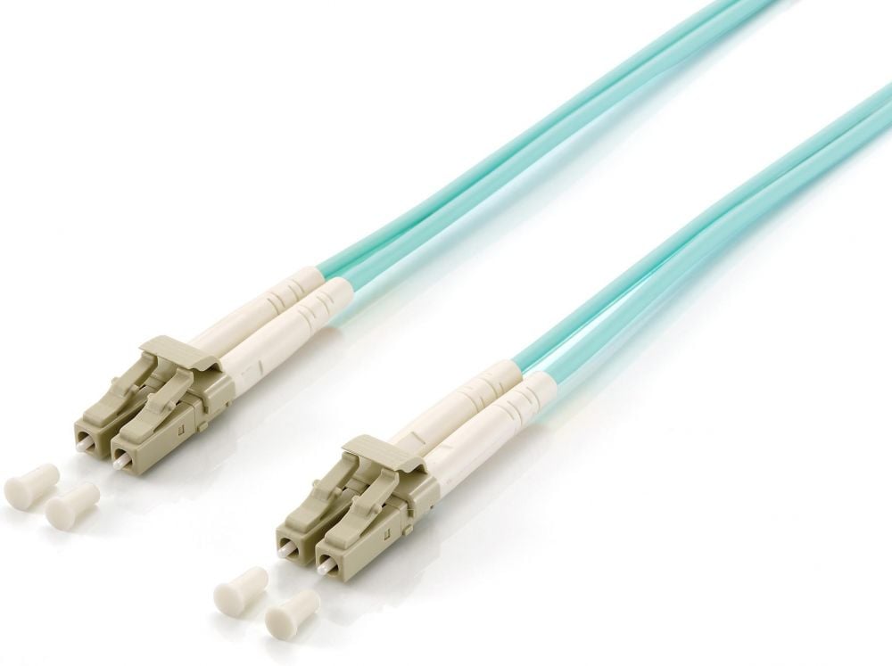 Equip LWL Patchkabel LC->LC 30.00m Multimode Duplex OM3 turq Polybeutel