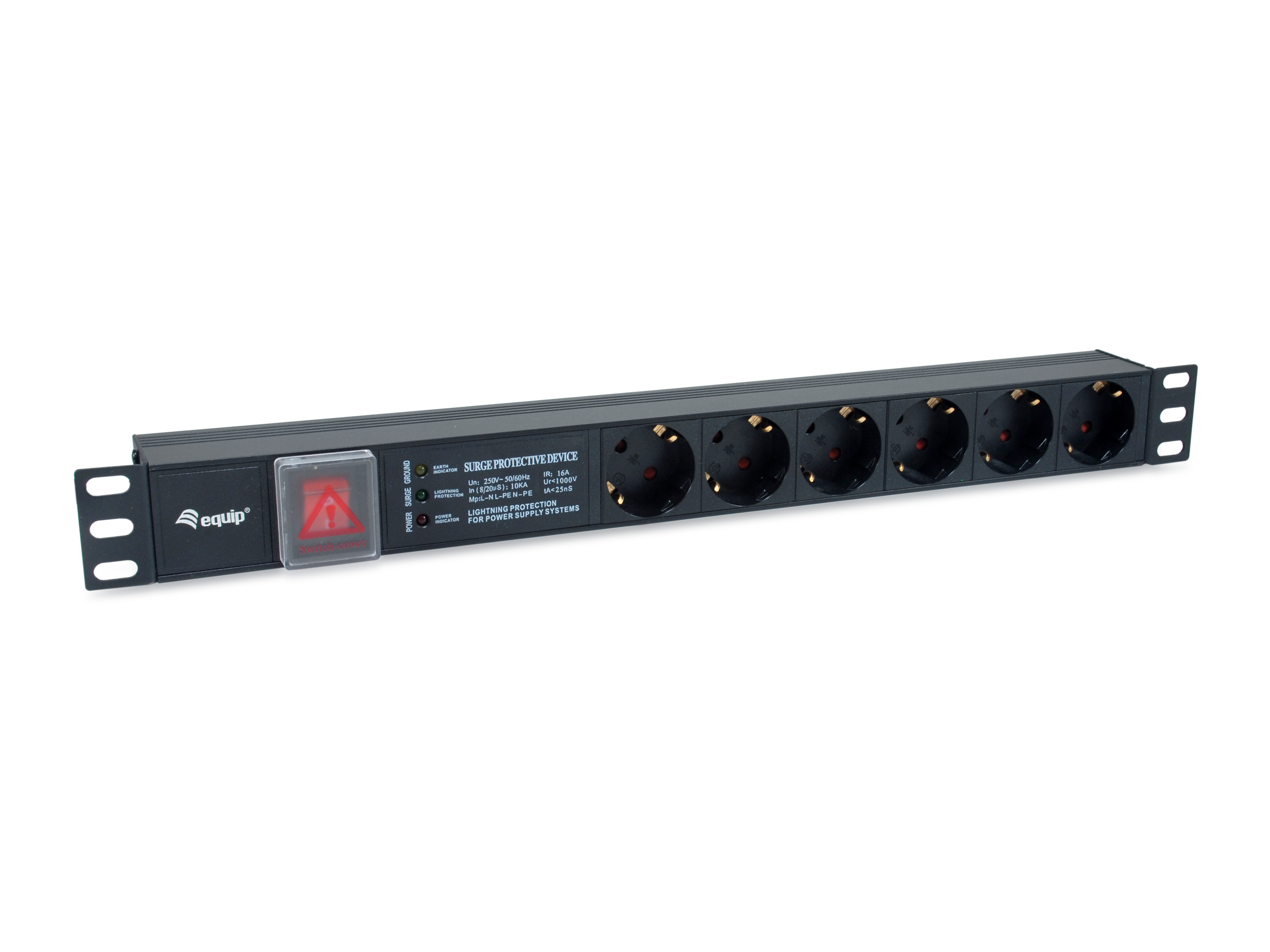 Equip 6-Outlet German Power Distribution Unit - stekkerdoos
