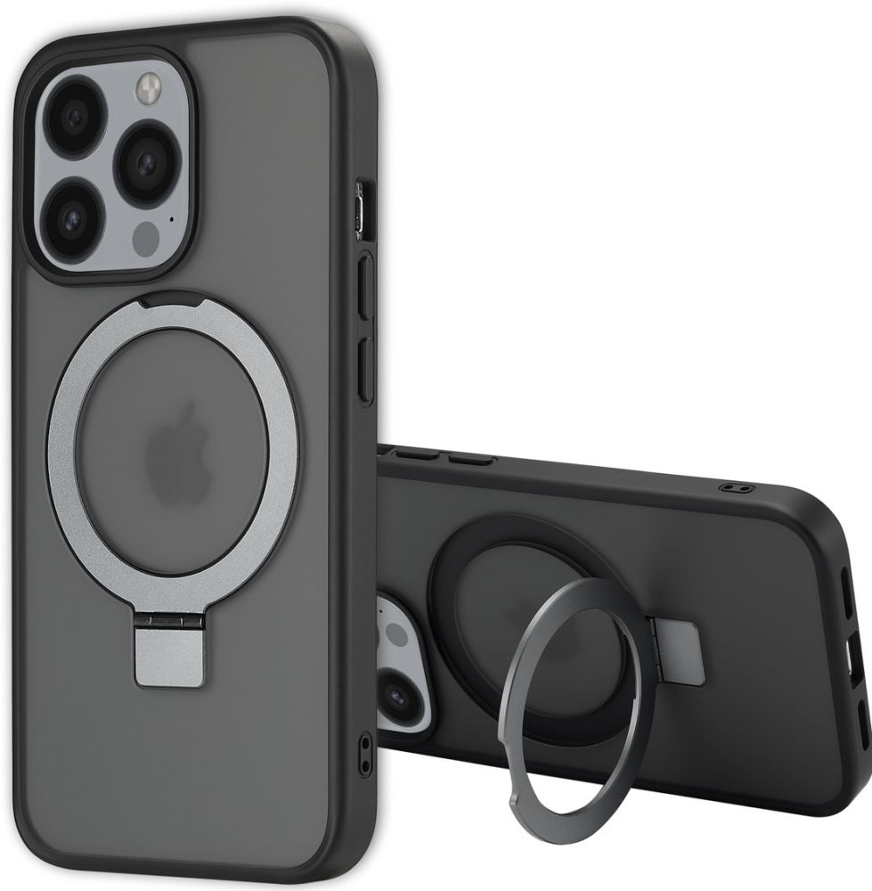 Accezz Ring Stand Backcover met MagSafe iPhone 13 Pro - Zwart