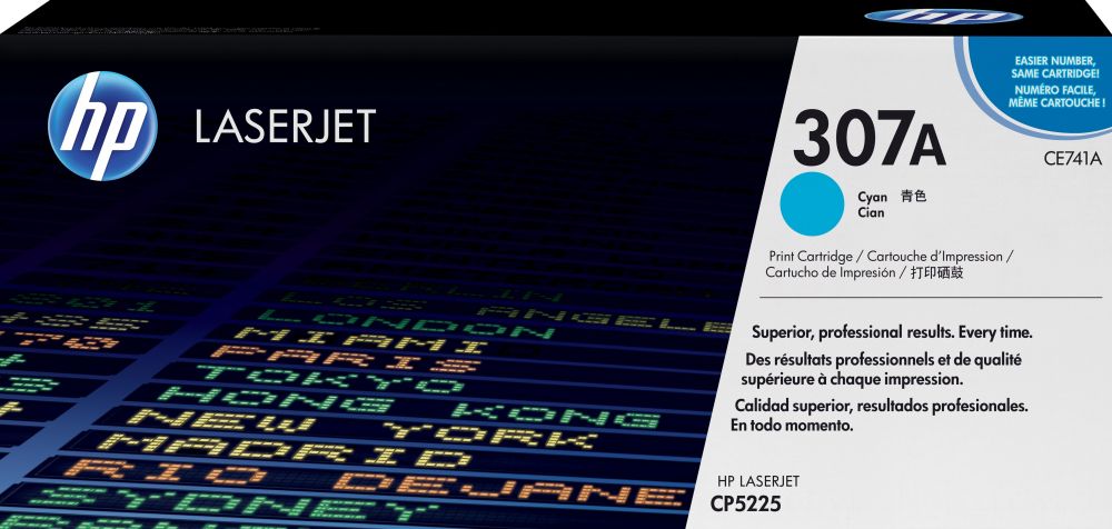 HP 307A originele cyaan LaserJet tonercartridge, 7300 pagina's, Cyaan, 1 stuk(s)