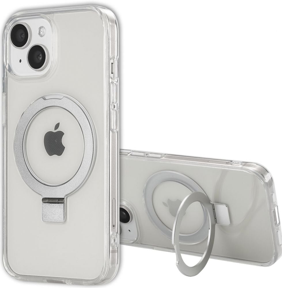 Accezz Ring Stand Backcover met MagSafe iPhone 15 - Transparant