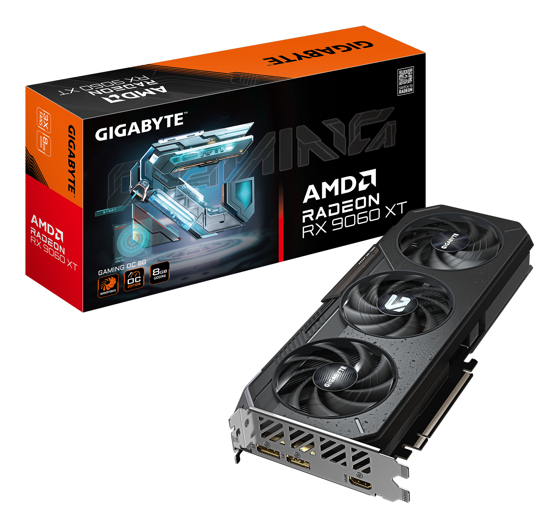 GIGABYTE Gaming Radeon RX 9060 XT OC - Videokaart