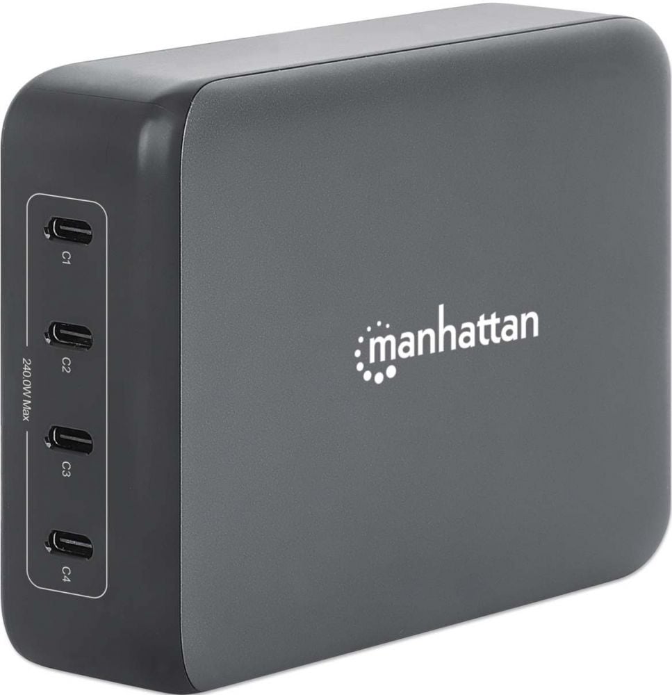 MANHATTAN 4-Port GaN USB Power Delivery-Laadstation 240W
