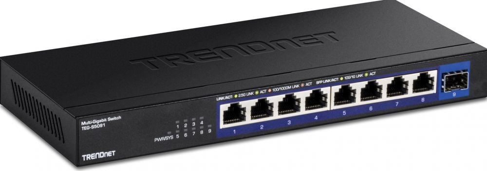 TRENDnet 9-Port 2.5G Unmanaged Switch with 10G SFP+ Port