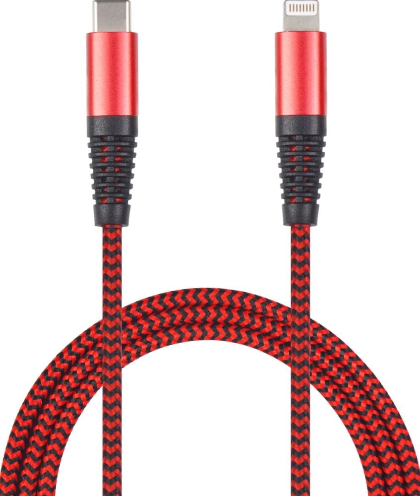 2GO USB gegevenskabel-rood -100cm voor Apple 8-Pin USB Type-C
