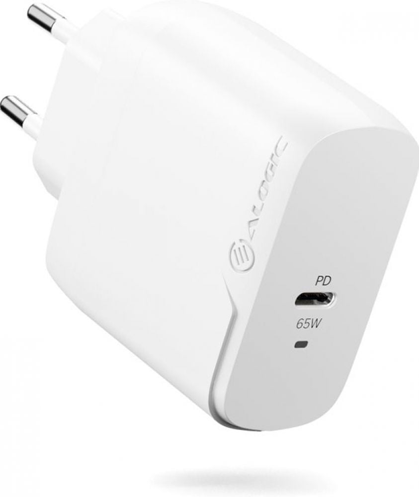 Alogic Lader 65W USB-C EU-Plug weiÃ