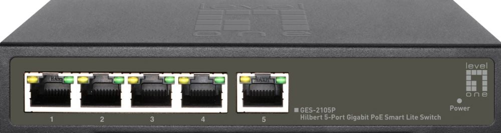LevelOne Switch 5x GE GES-2105P 60W 4xPoE+