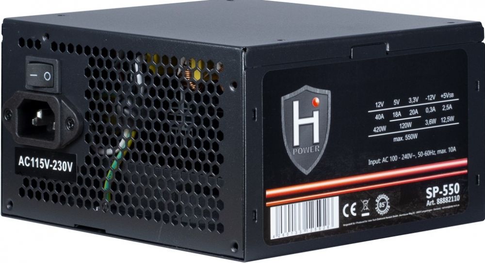 Inter-Tech HiPOWER SP-550 - Voeding