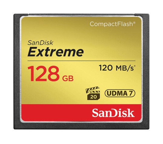 Sandisk CF Extreme 128GB - Flashgeheugenkaart