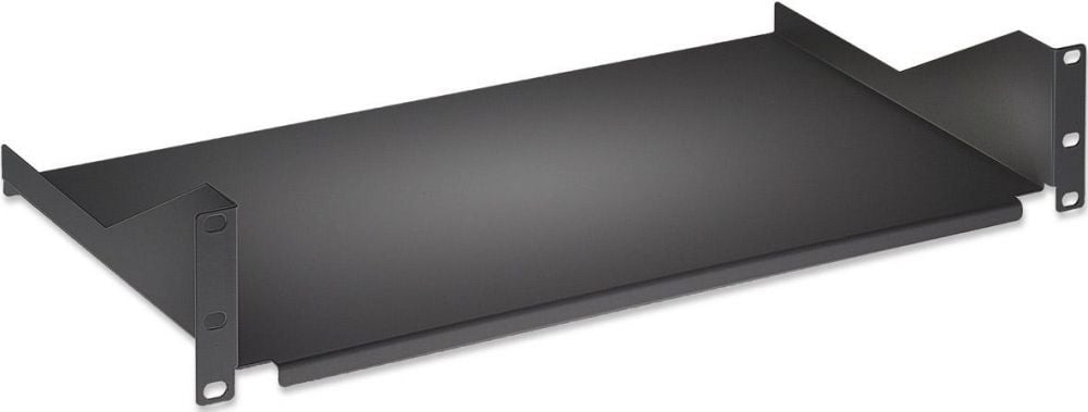 Halfzwevend Plateau, 19-Inch, 2HE, 400mm, 50Kg, Zwart