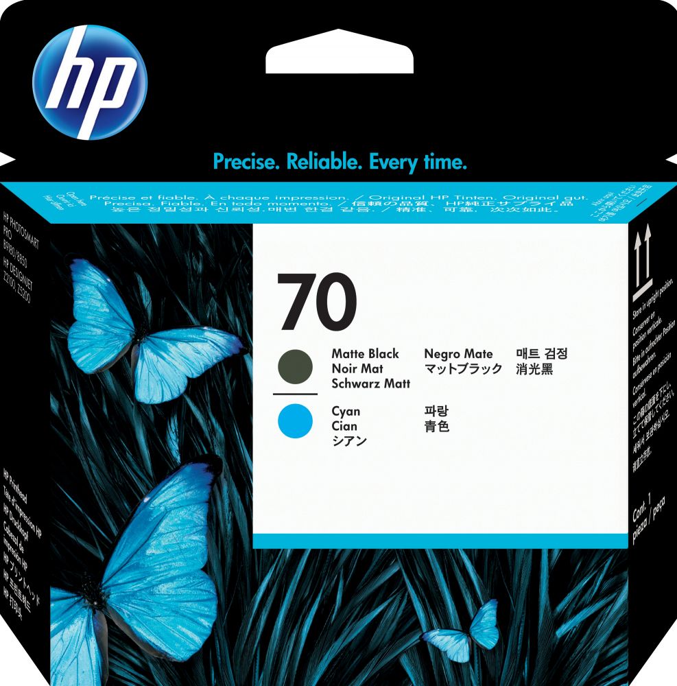 HP 70 - Cyaan, matzwart
