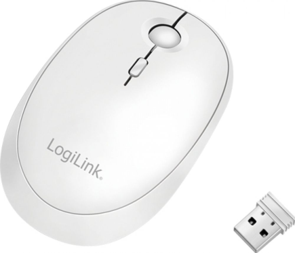 LogiLink Maus Funk & Bluetooth,2.4GHz,800/1200/1600dpi,weiß