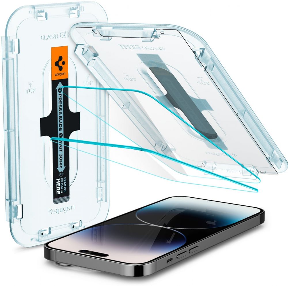 Spigen GLAS.tR EZ Fit - Schermbeschermer voor mobiele telefoon