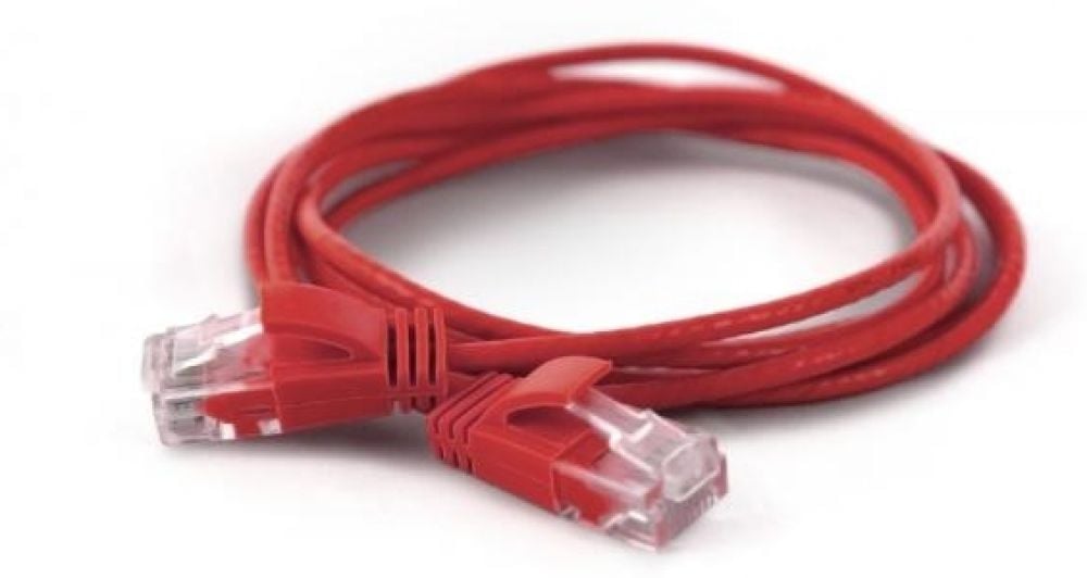 Wantec Patchkabel UTP CAT6a d=2,8mm 0,10m rood