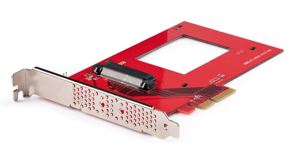 StarTech.com U.3 to PCIe Adapter Card, PCIe 4.0 x4 Adapter For 2.5" U.3 NVMe SSDs, SFF-TA-1001 PCI Express Add-in Card for DesktopsServers, TAA