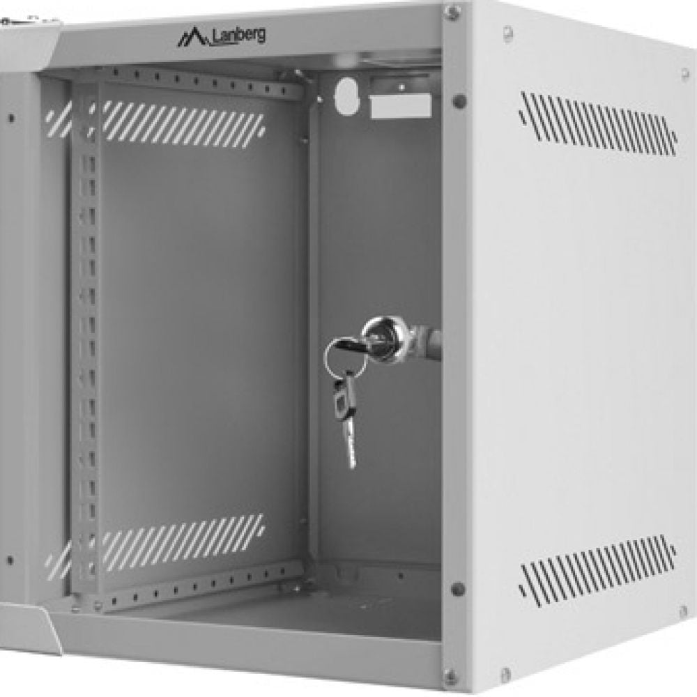 Lanberg Rack Wandbehuizing 10" 6U/280X310 (Flat-Pack) met Glas