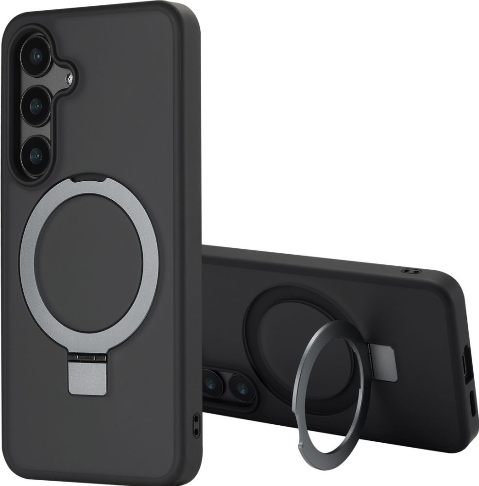 Accezz Ring Stand Backcover met MagSafe Samsung Galaxy S24 - Zwart