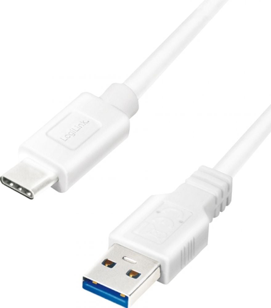 Cable Logilink USB-C 3.2 to USB 0,5m White