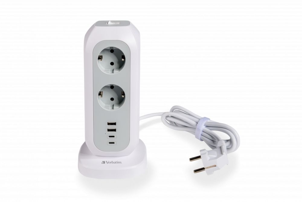 Verbatim EU Power Tower 11AC EUPT-01 mit 2xUSB-C, 2xUSB-A retail