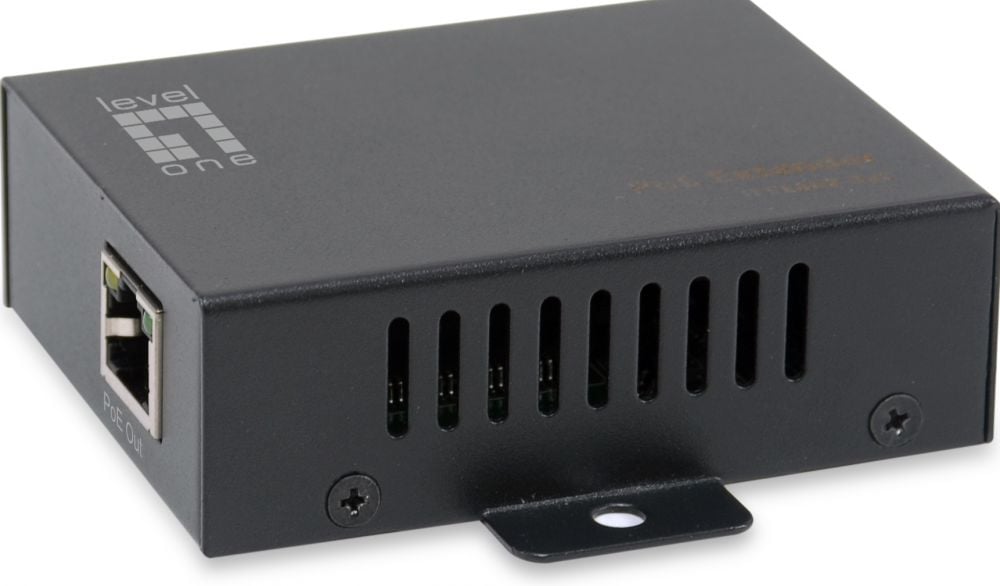 LevelOne POR-0111 1-Port RJ-45 GbE PoE Repeater Outdoor