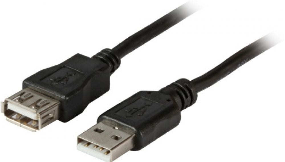 EFB USB2.0 Verlängerungskabel A-A,St-Bu,1,0m,zwart,Class