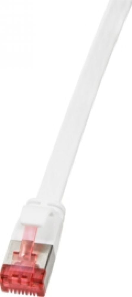 Flach Patchkabel LogiLink RJ45 U/FTP Cat6 3.00m wit