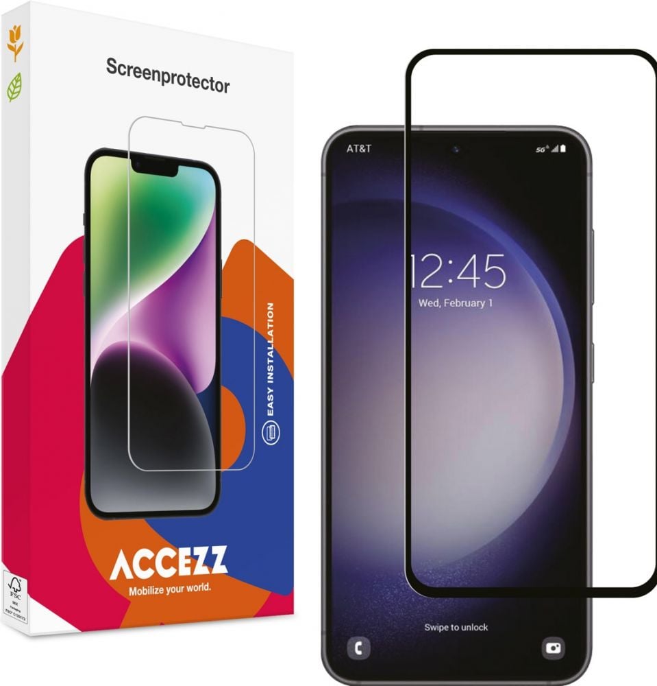 Accezz Gehard Glas Full Cover Screenprotector Samsung Galaxy A54 (5G) / S23 FE