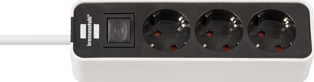 Brennenstuhl 1153230020 power uitbreiding 1,5 m 3 AC-uitgang(en) Binnen Zwart, Wit