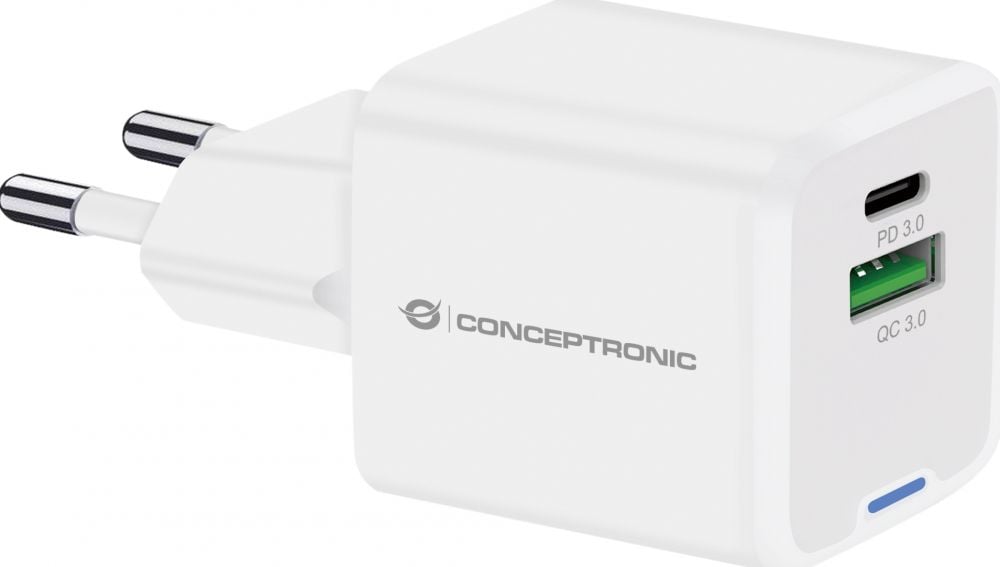 CONCEPTRONIC Lader 2Port 20W,1xUSB-C,1xUSB-A Desk PD ws