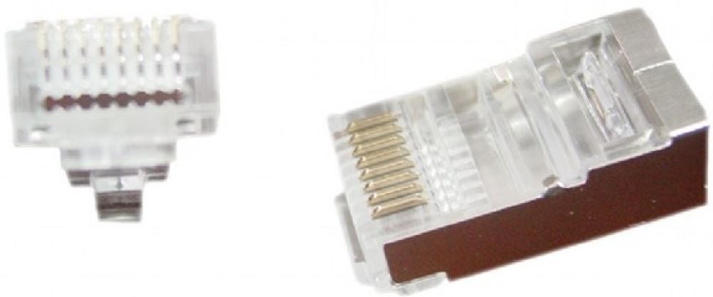 Gembird LC-PTF-01/100 kabel-connector RJ-45 Bruin, Zilver, Transparant New