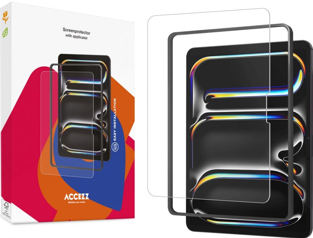 Accezz Glass screenprotector + Applicator iPad Pro 13 (2024) M4