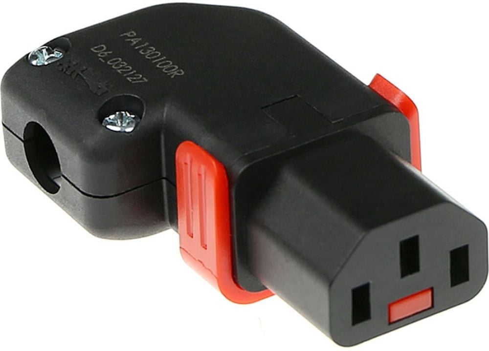 REWIREABLE C13 R/L IEC LOCK+. 1 stk