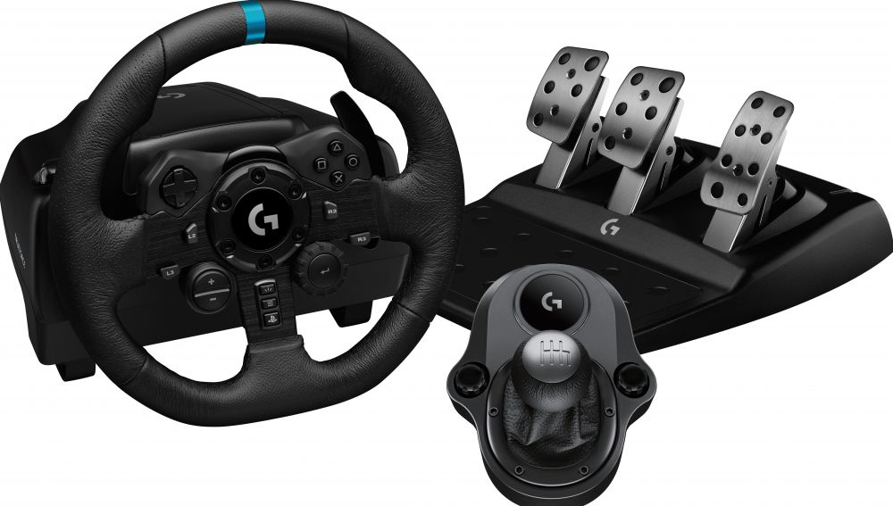 Logitech G G923 - Stuur, pedalen en versnellingspook-set