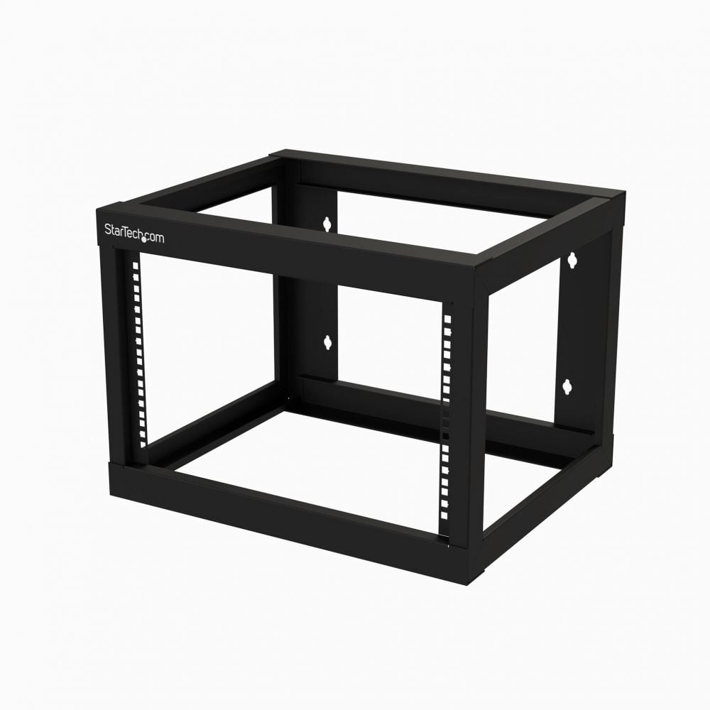 StarTech.com 6U 19" Wandmonteerbaar Netwerk Rack, Diepte 48cm (19"), 2 Post Open Frame Rack voor SwitchDataAVITCommunicatie Apparatuur met