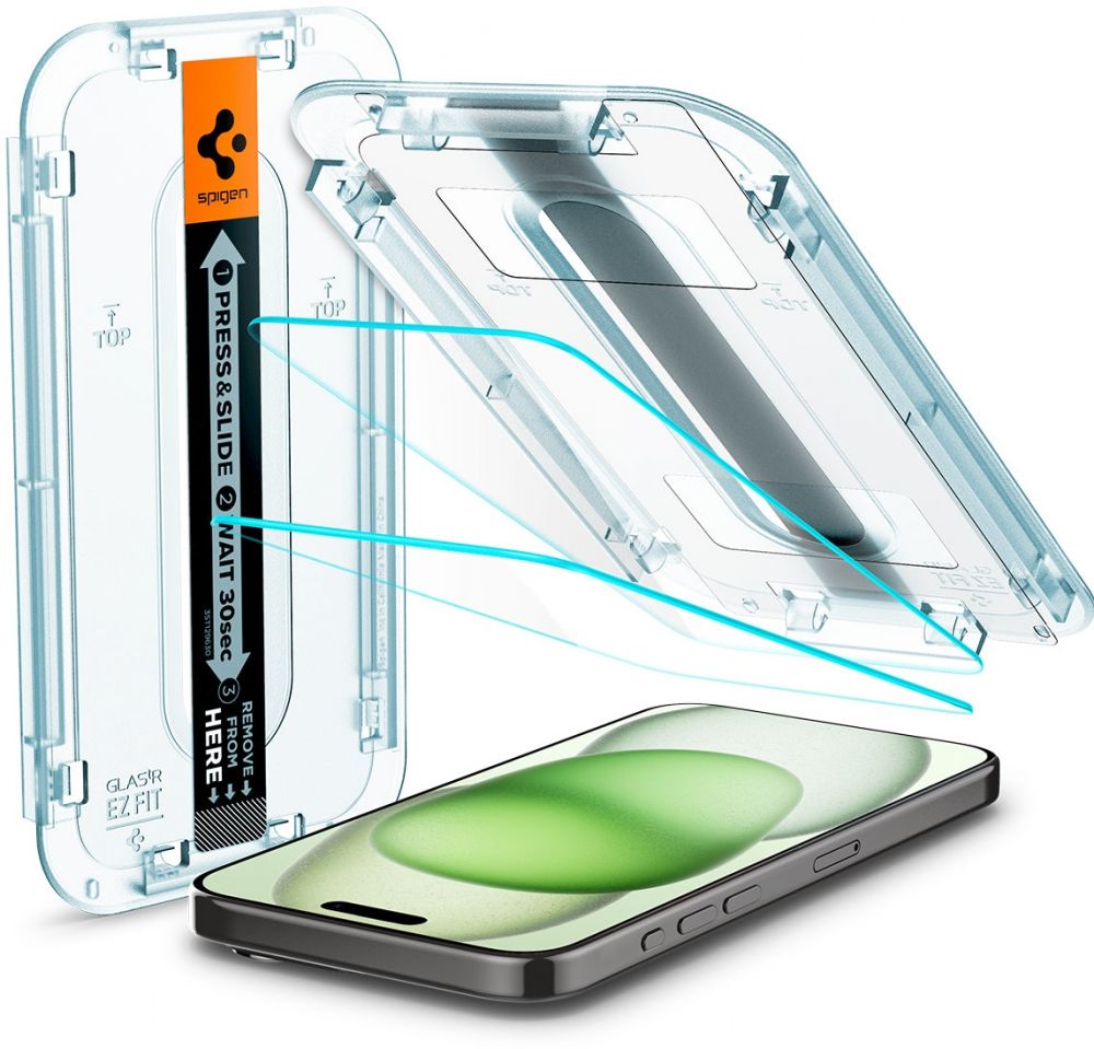 Spigen GLAS.tR EZ Fit - Schermbeschermer voor mobiele telefoon