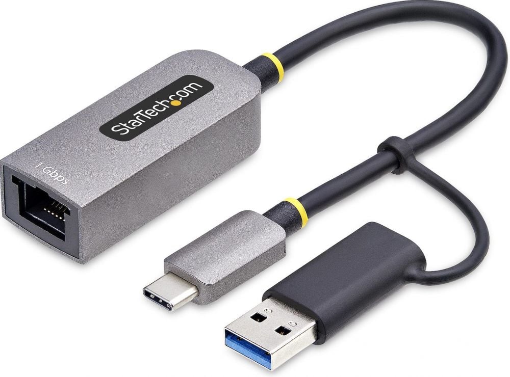 StarTech.com USB-C to Ethernet Adapter wUSB-A Adapter, Realtek RTL8153B - Netwerkadapter