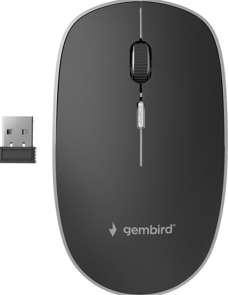 GEMBIRD muis OPT WIRELESS 4 toetsen inkl. nano USB zwart