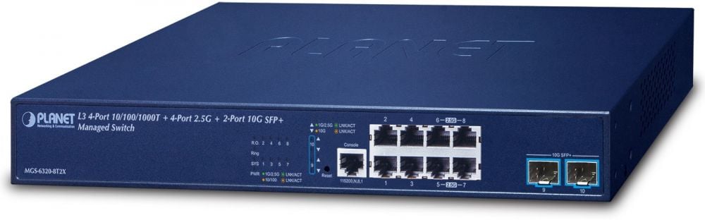 PLANET L3 4-Port GE MGS-6320-8T2X