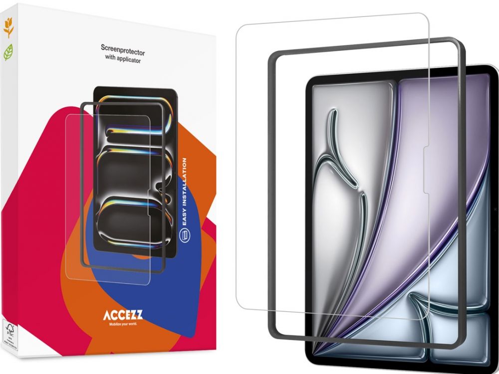 Accezz Glass screenprotector + Applicator iPad Pro 11 (2024) M4