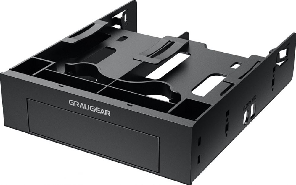 Graugear Einbaurahmen für 2x 2,5" & 3,5" HDD/SSD in 5,25"