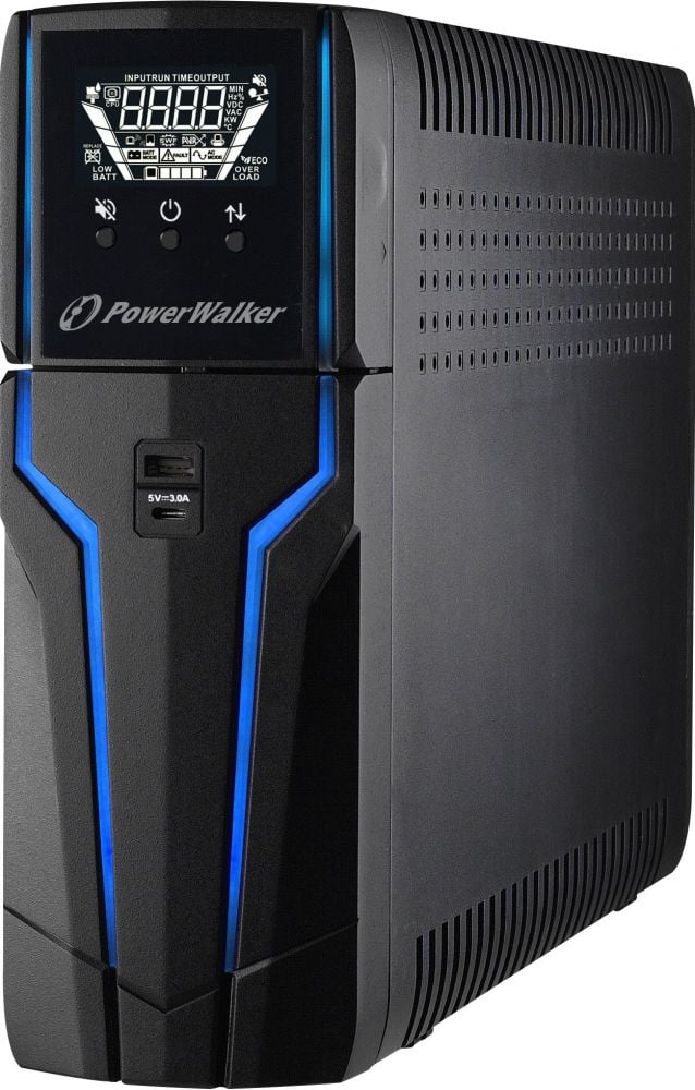 PowerWalker VI 1500 GXB IEC, Line-interactive, 1,5 kVA, 900 W, Zuivere sinus, 162 V, 290 V