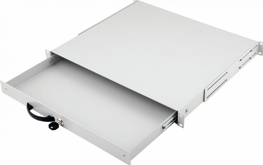 Equip schuiflade 19" voor Serverschränke 1U, afsluitbaar gr