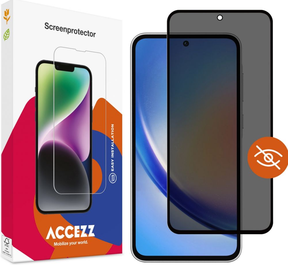 Accezz Gehard Glas Privacy Screenprotector Samsung Galaxy A35 / A55 - Transparant