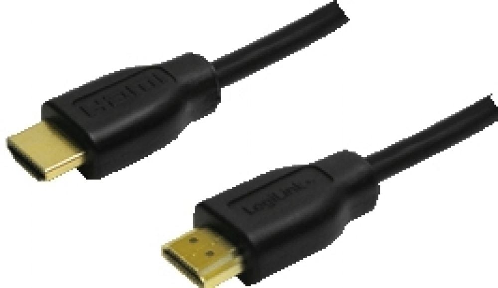 HDMI-Kabel LogiLink Ethernet A -> A St/St 2.00m zw