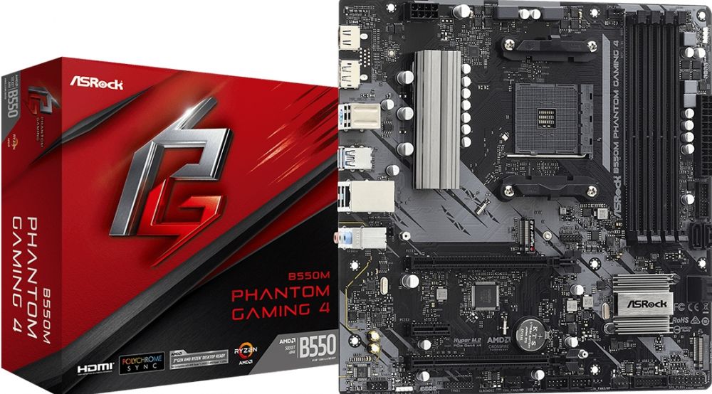 ASROCK B550M Phantom Gaming 4 - Moederbord