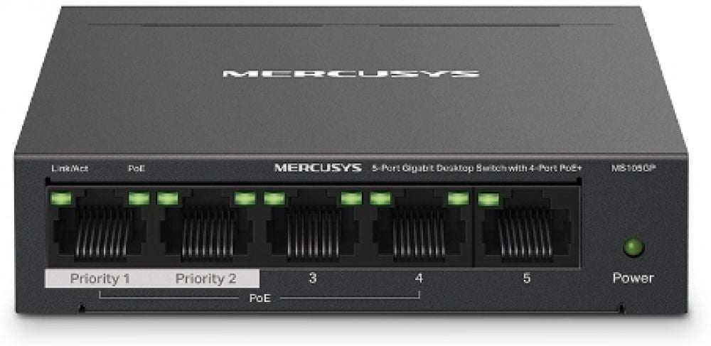 Mercusys Switch MS105GP 5-Port Gigabit PoE