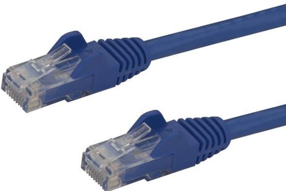 StarTech.com 7.5m CAT6 Ethernet Cable, 10 Gigabit Snagless RJ45 650MHz 100W PoE Patch Cord, CAT 6 10GbE UTP Network Cable wStrain Relief, Blue, Fluke