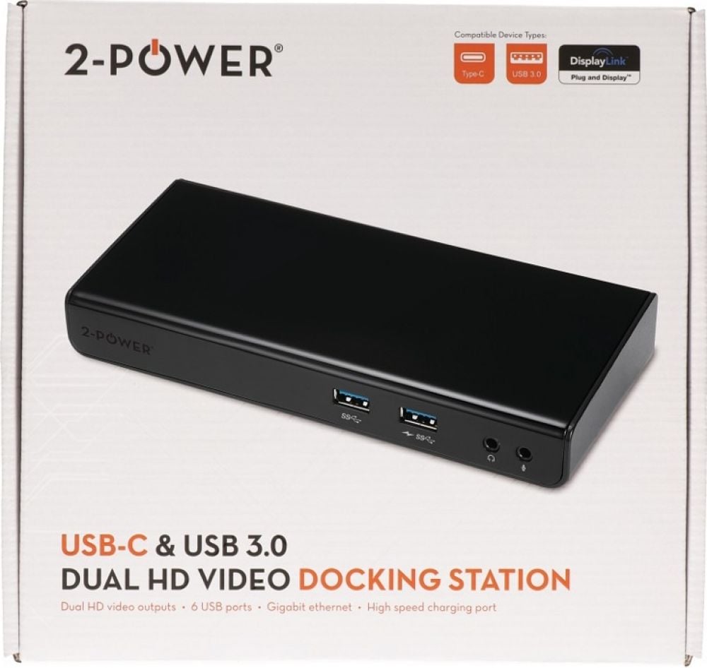 2-Power Dual Video Docking Station - Docking station