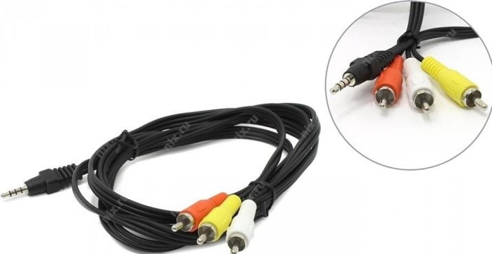 gembird 3.5 mm 4-pin connector auf RCA x 3 (Phono) stekker